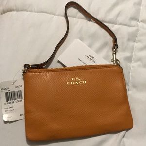 Coach leather wristlet